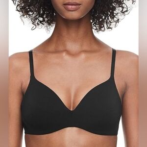 Womens Bra Calvin Klein Black Perfectly Fit Lined Wirefree Contour Bra Lingerie